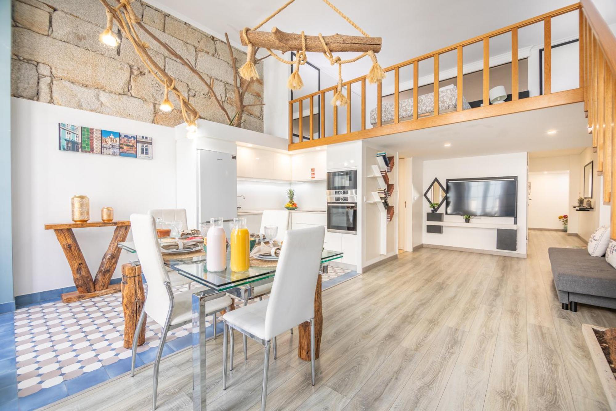 Ferienwohnung Deluxe Spacious Flats w Mezzanine by Host Wise Porto Zimmer foto
